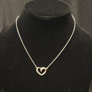 Cookie Lee Silver Heart Necklace
